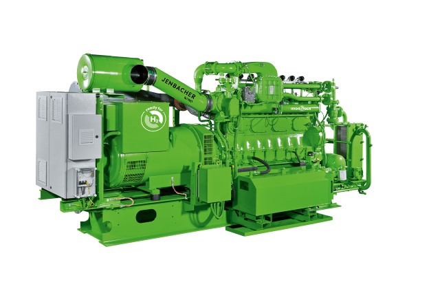 Front View of a Jenbacher J208 Gas Engine (CHP Module)