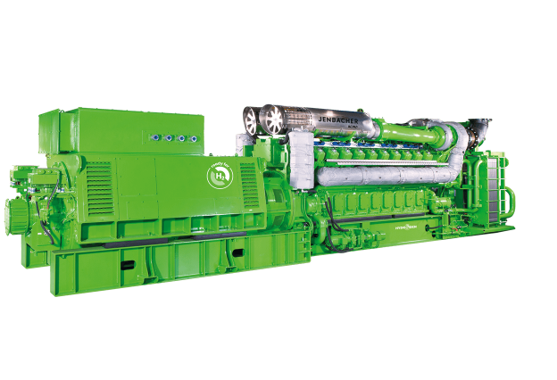 Front View of a Jenbacher J620 Gas Engine (CHP Module)