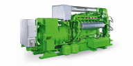 Front View of a Jenbacher J312 Gas Engine 7 / branded